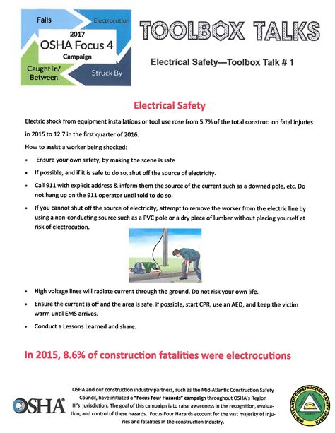 electrical tool box talks|free printable toolbox talks.